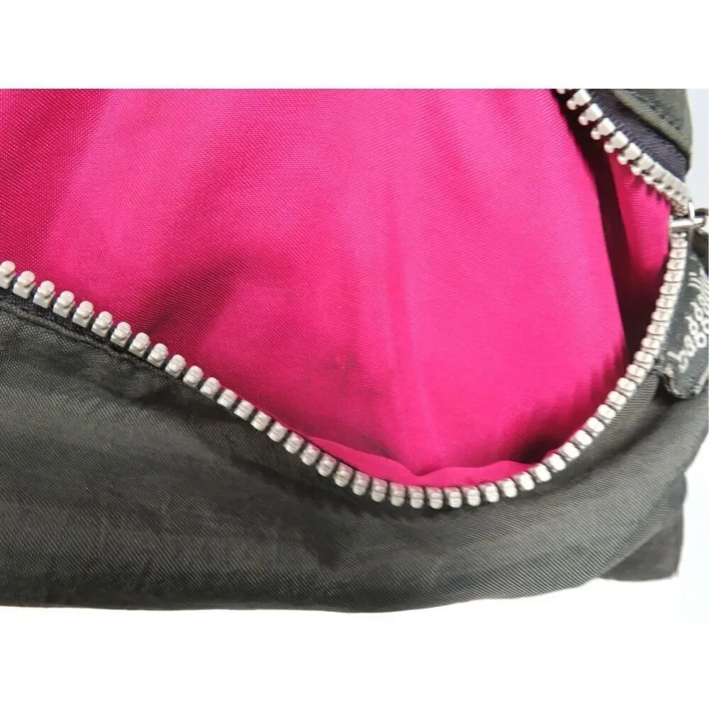 Baggallini Three Zip Crossbody Shoulder Bag Grey Organizer Small
